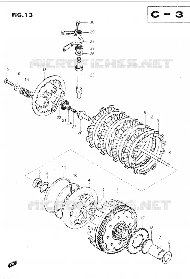 EMBRAYAGE Suzuki MOTO 250 DR 1983  DR250SD(E1)
