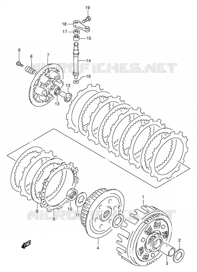 EMBRAYAGE Suzuki MOTO 250 DR 1995  DR250SES(E24)