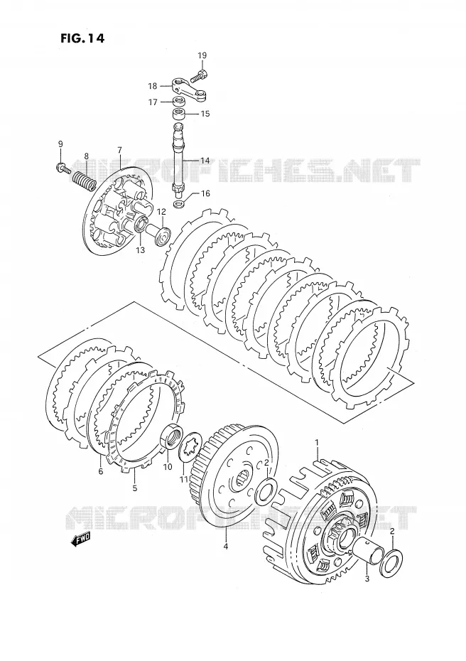 EMBRAYAGE Suzuki MOTO 350 DR 1992  DR350SHN(E2)
