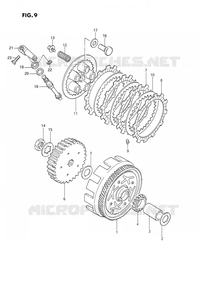 EMBRAYAGE Suzuki MOTO 80 DS 1993  DS80P(E24)