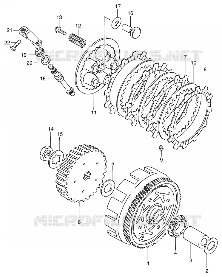 EMBRAYAGE Suzuki MOTO 80 DS 1999  DS80X(E3/E28)