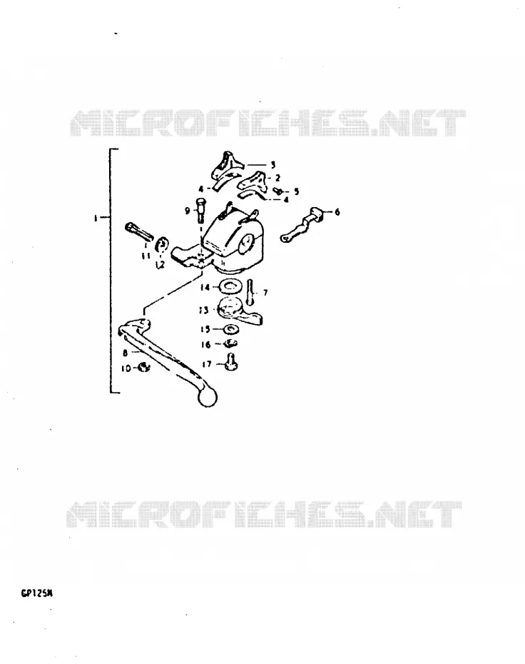 ENSEMBLE POIGNEE GAUCHE Suzuki MOTO 125 GP 1992  GP125N(C/N)