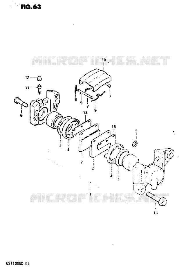 ETRIER DE FREIN ARRIERE Suzuki MOTO 1100 GS-G 1982  GS1100GZ(Z/D)