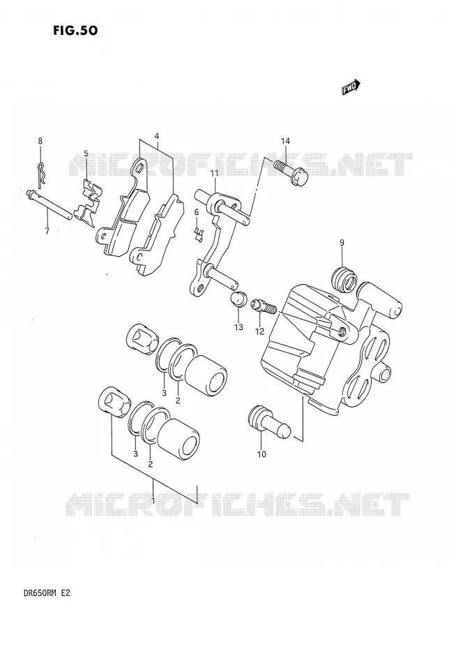 ETRIER DE FREIN ARRIERE Suzuki MOTO 650 DR 1990  DR650RL(E2)