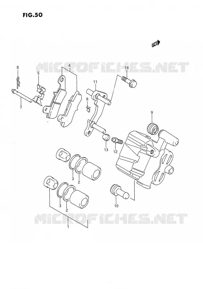 ETRIER DE FREIN ARRIERE Suzuki MOTO 650 DR 1994  DR650R(E4)
