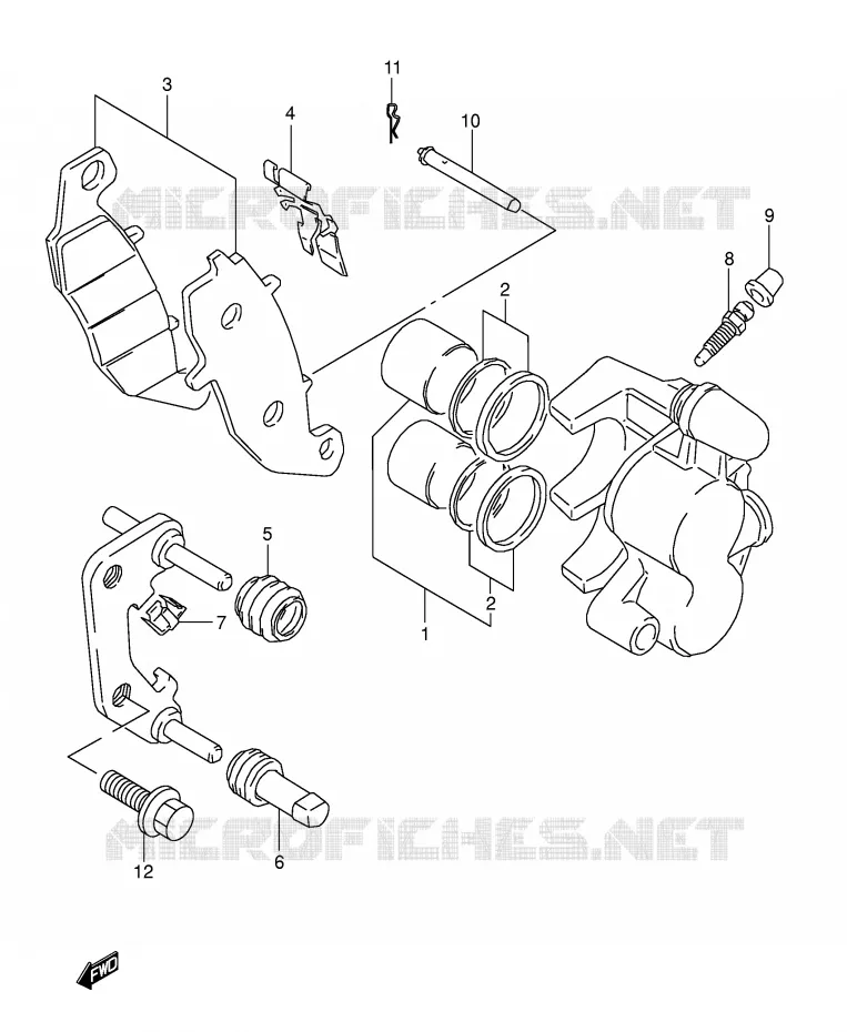 ETRIER DE FREIN AVANT (MODELE T) Suzuki MOTO 800 DR 1995  DR800SUS(E4)