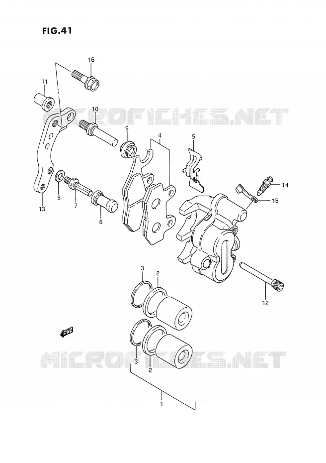 ETRIER DE FREIN AVANT Suzuki MOTO 350 DR 1993  DR350SUP(E2)