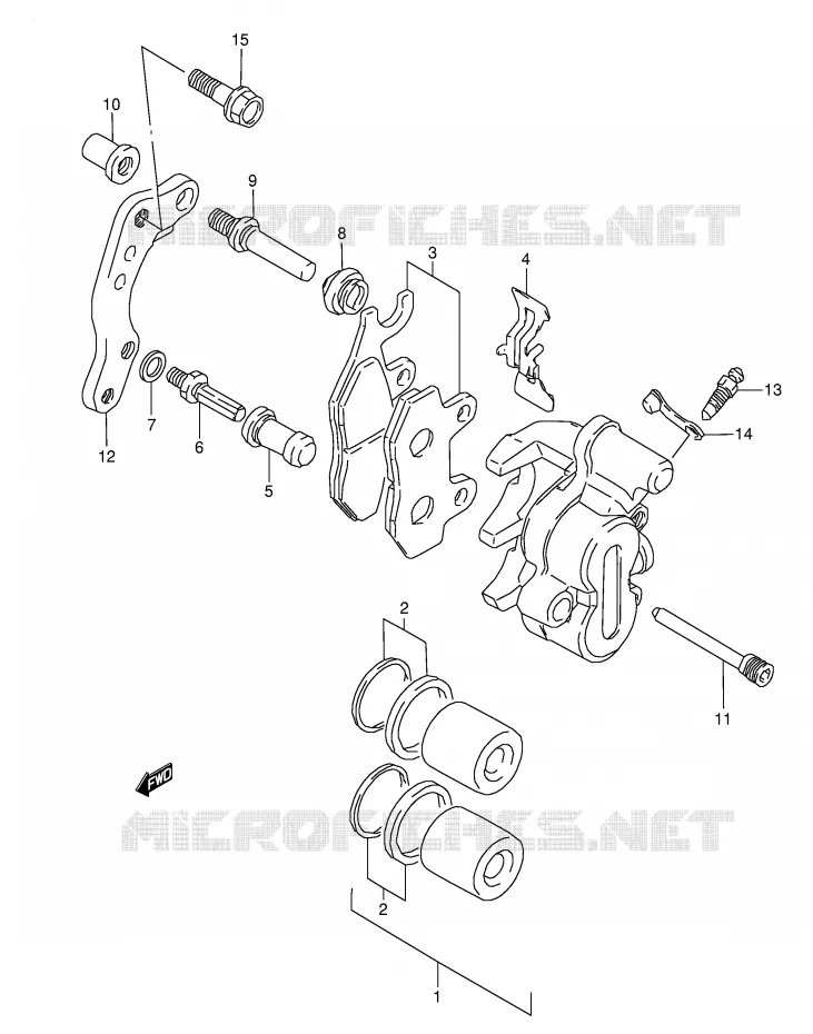 ETRIER DE FREIN AVANT Suzuki MOTO 350 DR 1999  DR350SEX(E2)
