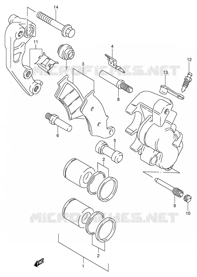 ETRIER DE FREIN AVANT Suzuki MOTO 350 DR 1999  DR350X(E1)