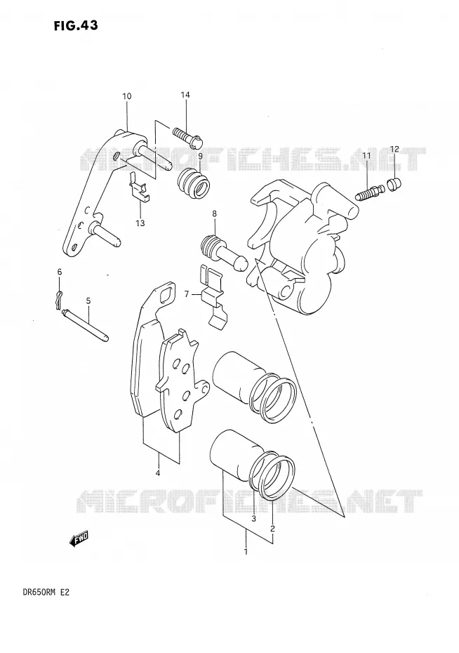 ETRIER DE FREIN AVANT Suzuki MOTO 650 DR 1991  DR650RM(E2)