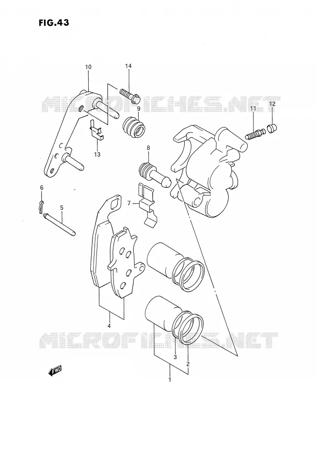 ETRIER DE FREIN AVANT Suzuki MOTO 650 DR 1993  DR650RUP(E4)