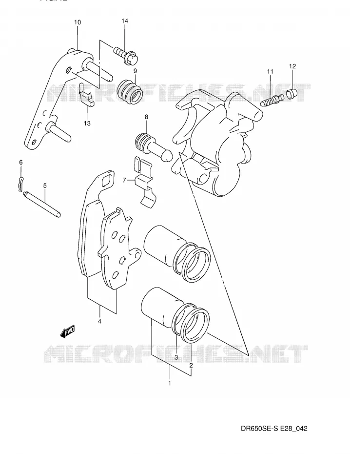 ETRIER DE FREIN AVANT Suzuki MOTO 650 DR 1995  DR650SES(E28)