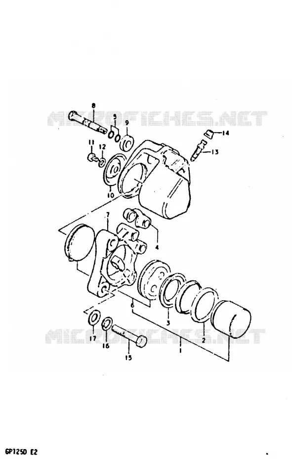 ETRIER DE FREIN (GP125X/D) Suzuki MOTO 125 GP 1999  GP125X(X/D)