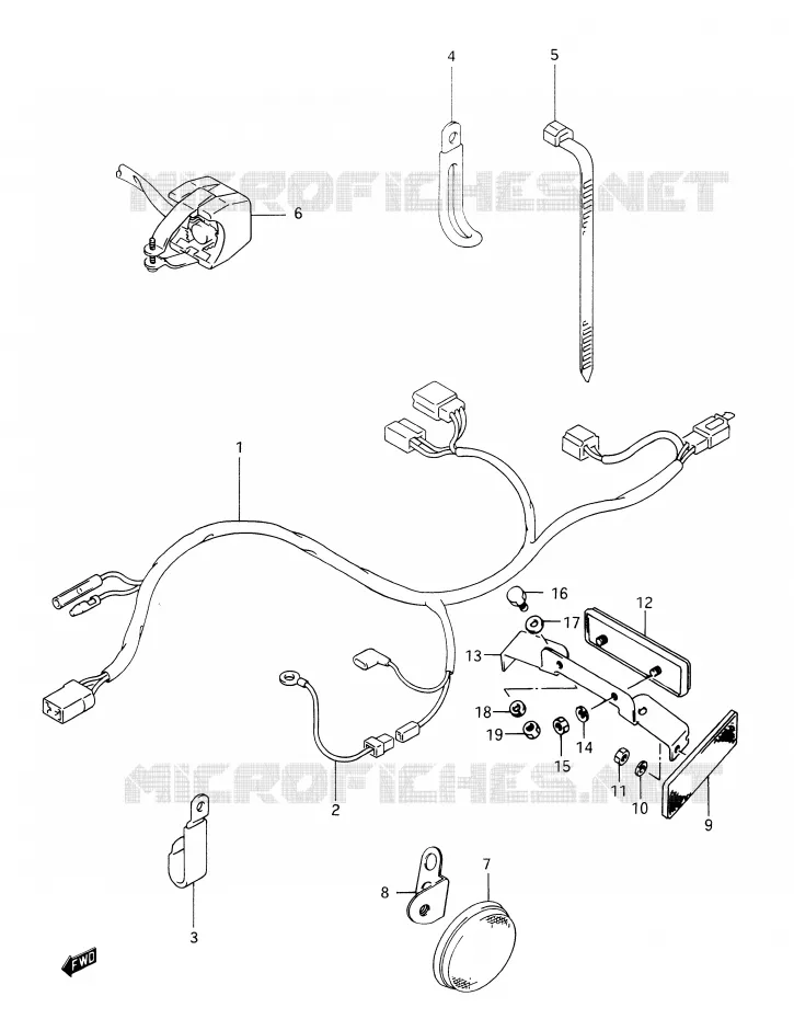 FAISCEAU ELECTRIQUE Suzuki MOTO 350 DR 1992  DR350N(E28)
