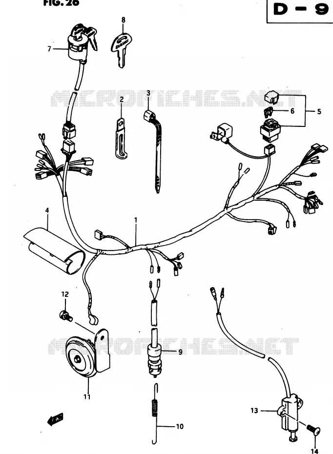 FAISCEAU ELECTRIQUE Suzuki MOTO 650 DR 1990  DR650RUL(L)