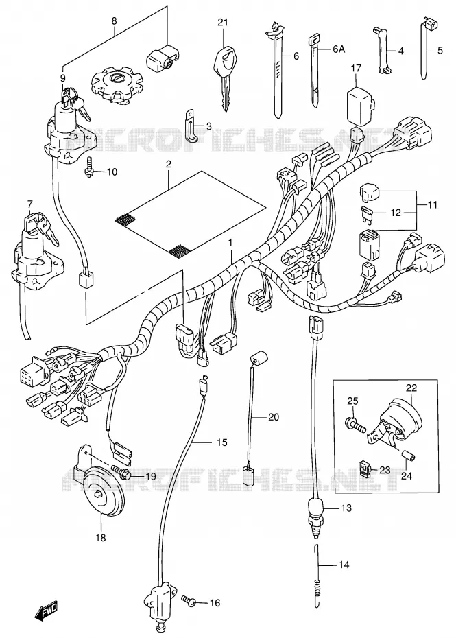 FAISCEAU ELECTRIQUE Suzuki MOTO 650 DR 1998  DR650SEW(E4)