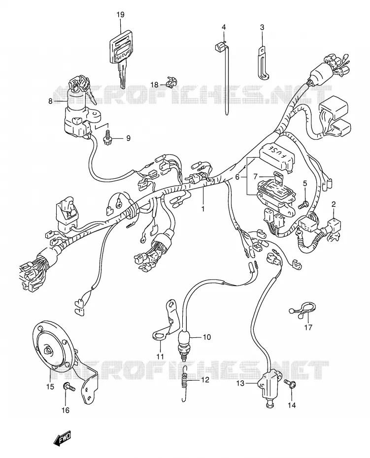 FAISCEAU ELECTRIQUE Suzuki MOTO 800 DR 1997  DR800SUV