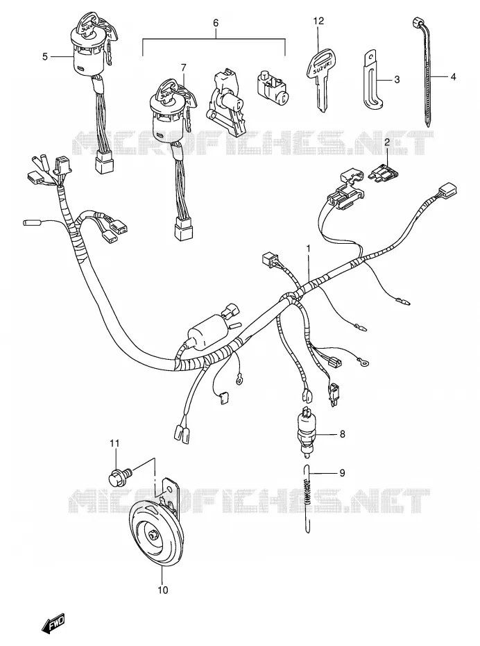 FAISCEAU ELECTRIQUE Suzuki SCOOTER 100 FB 1995  FB100S(E71)