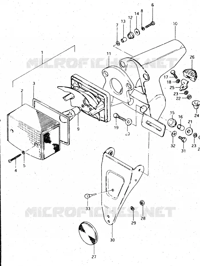 FEU ARRIERE (E2) Suzuki MOTO 500 DR 1984  DR500SE(E1)