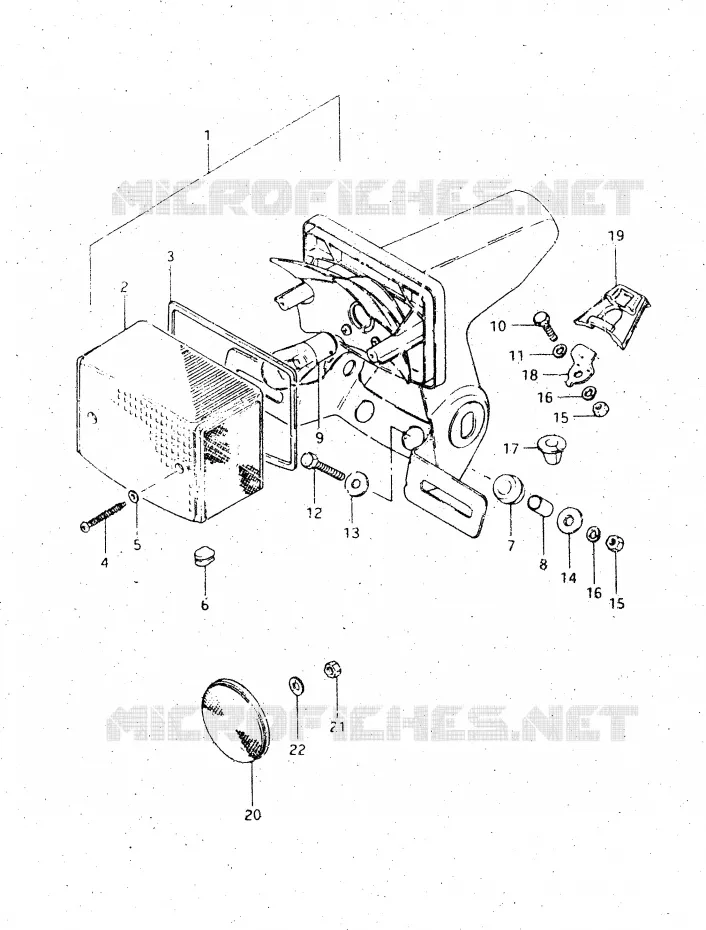 FEU ARRIERE (E22) Suzuki MOTO 500 DR 1983  DR500SD(E1)