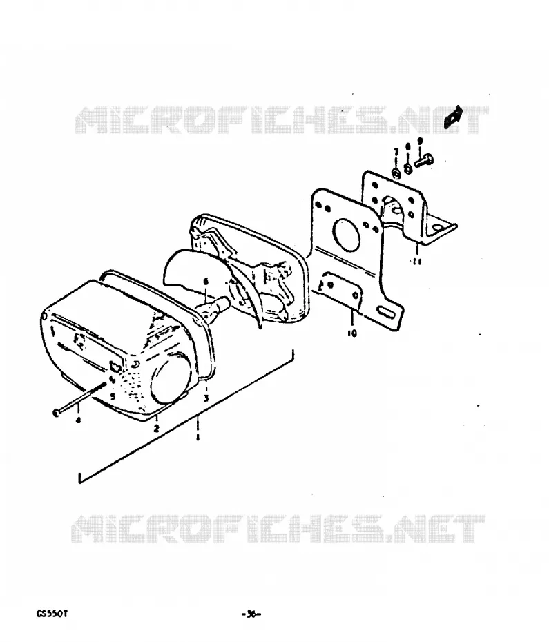 FEU ARRIERE (E34) Suzuki MOTO 550 GS 1980  GS550T(T)