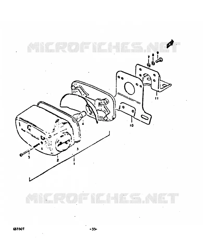 FEU ARRIERE (E4, E15, E21, E25) Suzuki MOTO 550 GS 1980  GS550T(T)