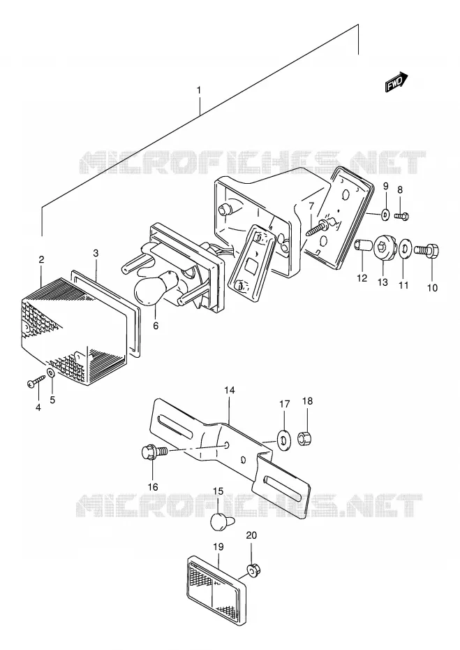 FEU ARRIERE Suzuki MOTO 125 DR 1996  DR125SET(E4)