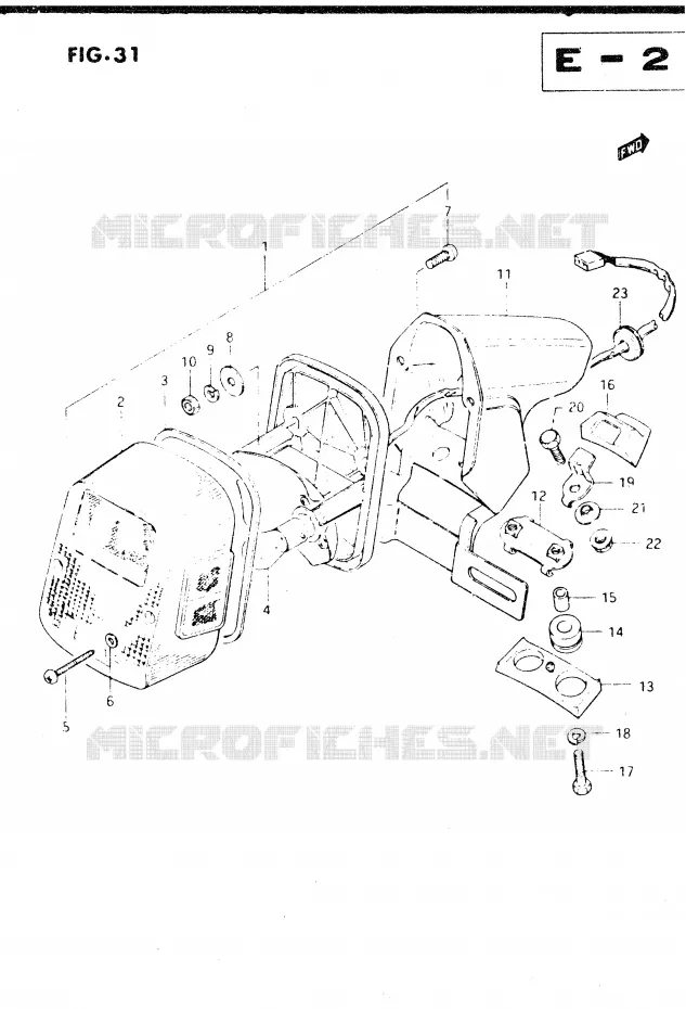 FEU ARRIERE Suzuki MOTO 250 DR 1982  DR250SZ/D(E1)