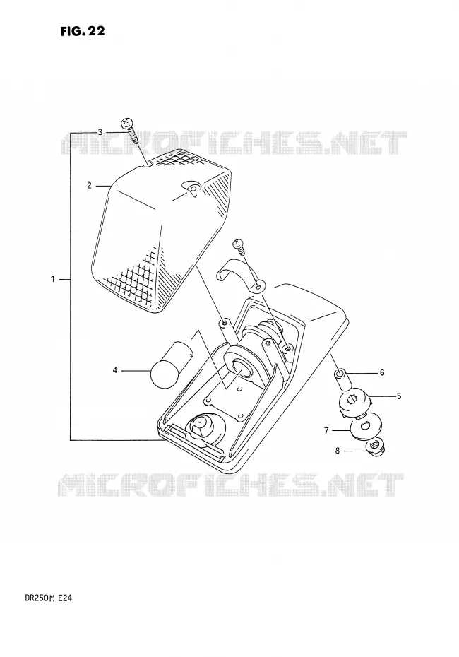 FEU ARRIERE Suzuki MOTO 250 DR 1990  DR250L(E24)