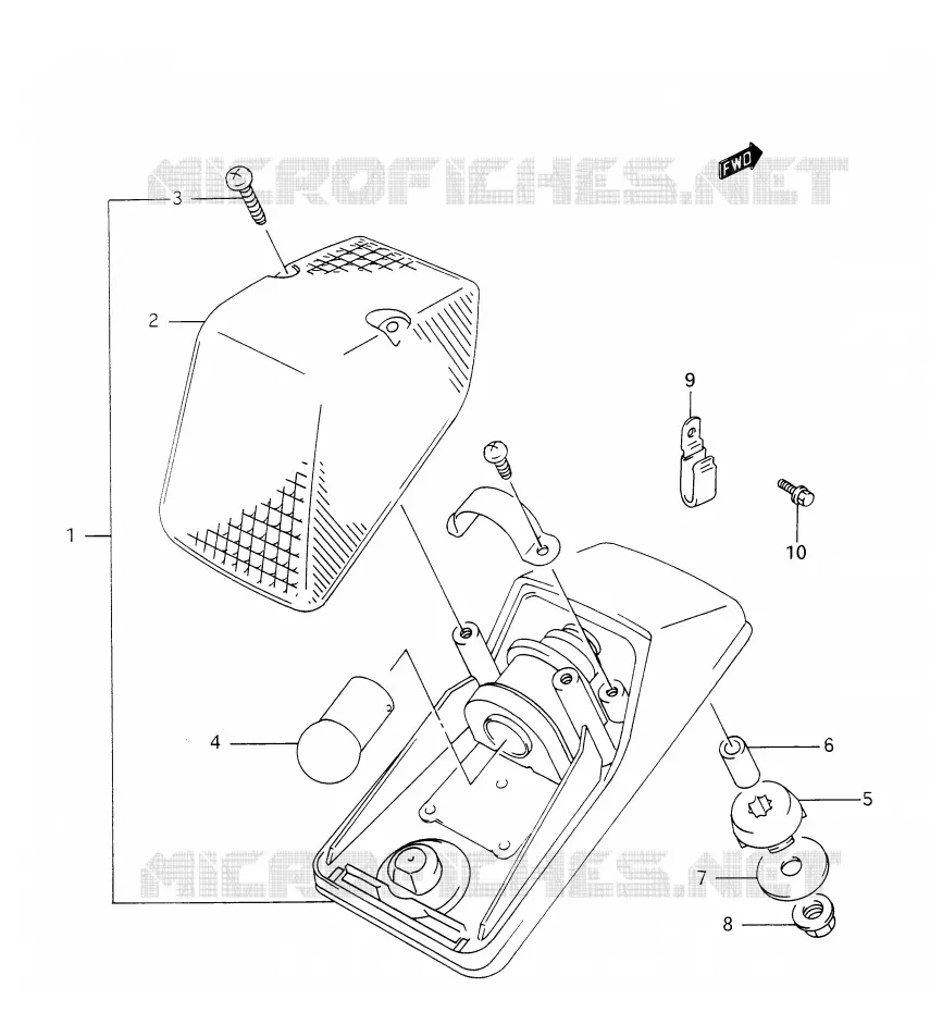 FEU ARRIERE Suzuki MOTO 350 DR 1994  DR350R(E28)