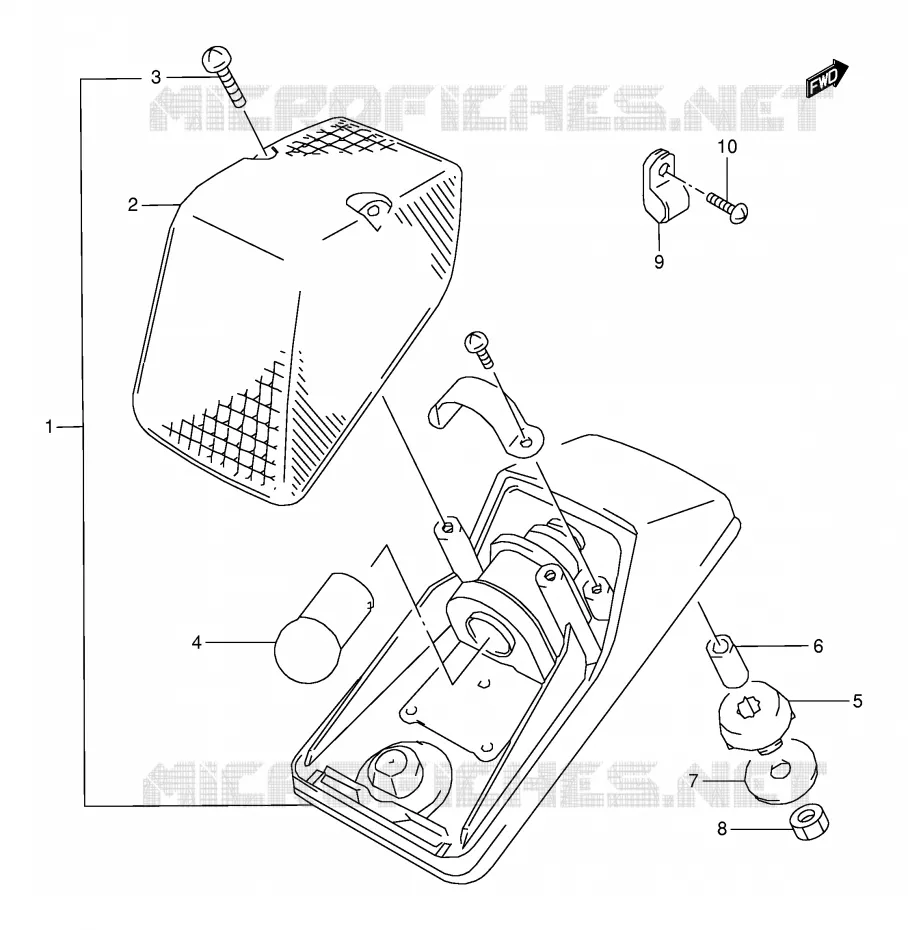FEU ARRIERE Suzuki MOTO 350 DR 1999  DR350X(E1)
