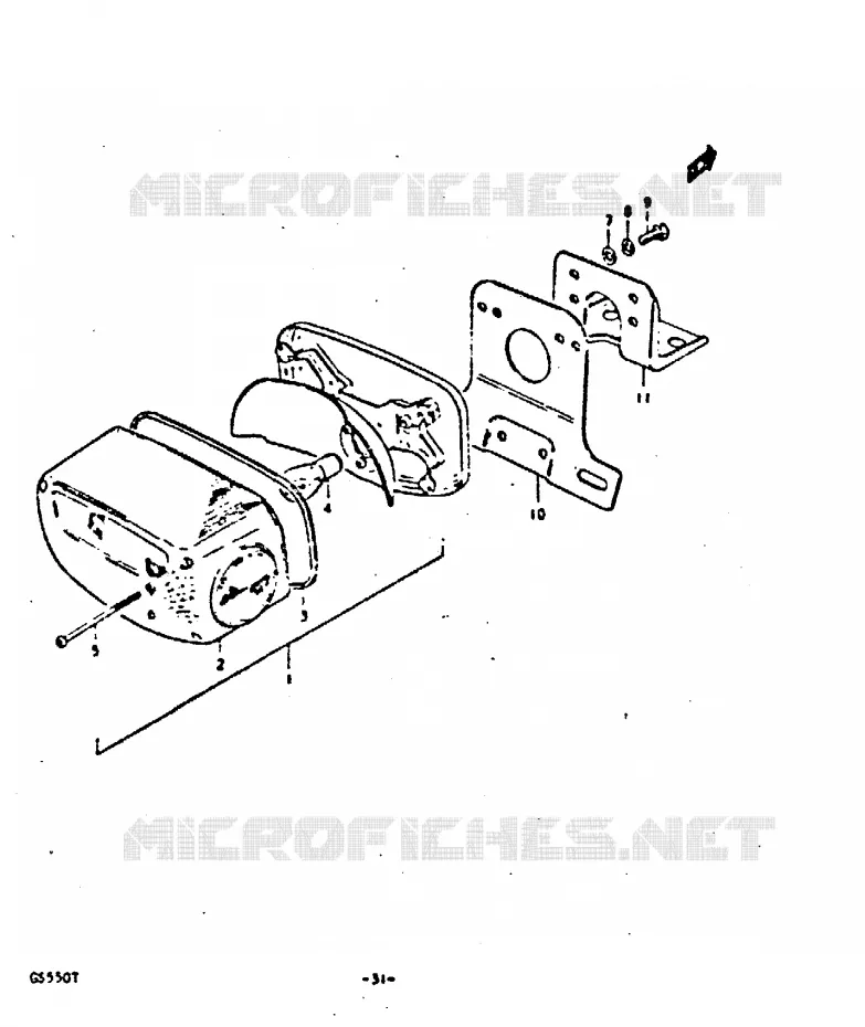 FEU ARRIERE Suzuki MOTO 550 GS 1980  GS550ET(T)