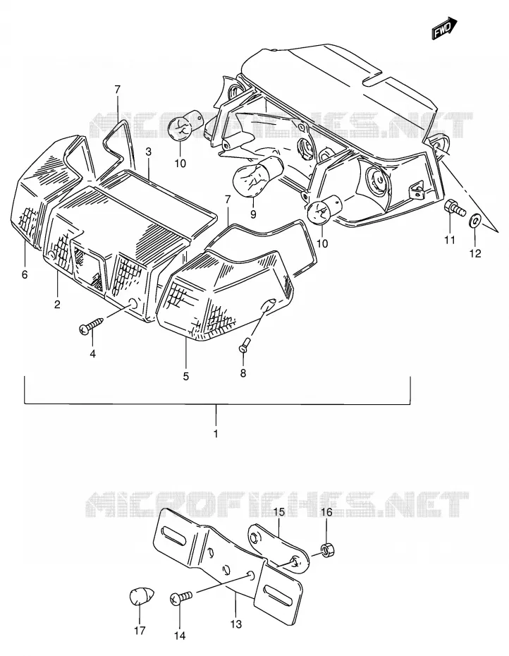 FEU ARRIERE Suzuki SCOOTER 80 FB 1989  FB80K(E1)