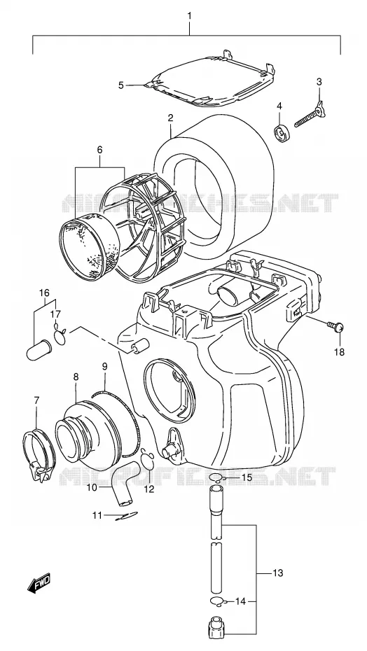 FILTRE A AIR Suzuki MOTO 125 DR 2001  DR125SEK1(E2)