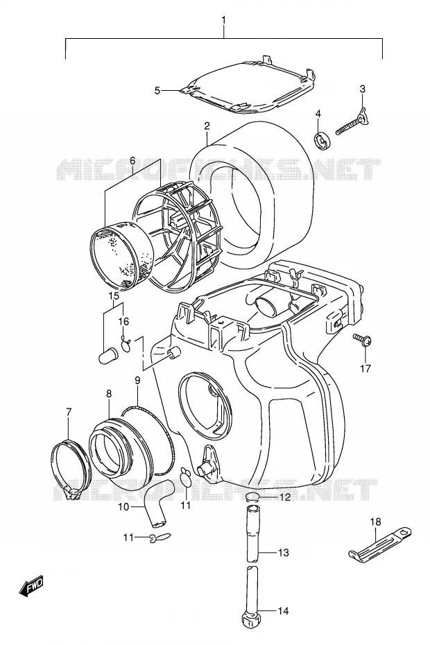 FILTRE A AIR Suzuki MOTO 200 DR 1995  DR200SES(E24)