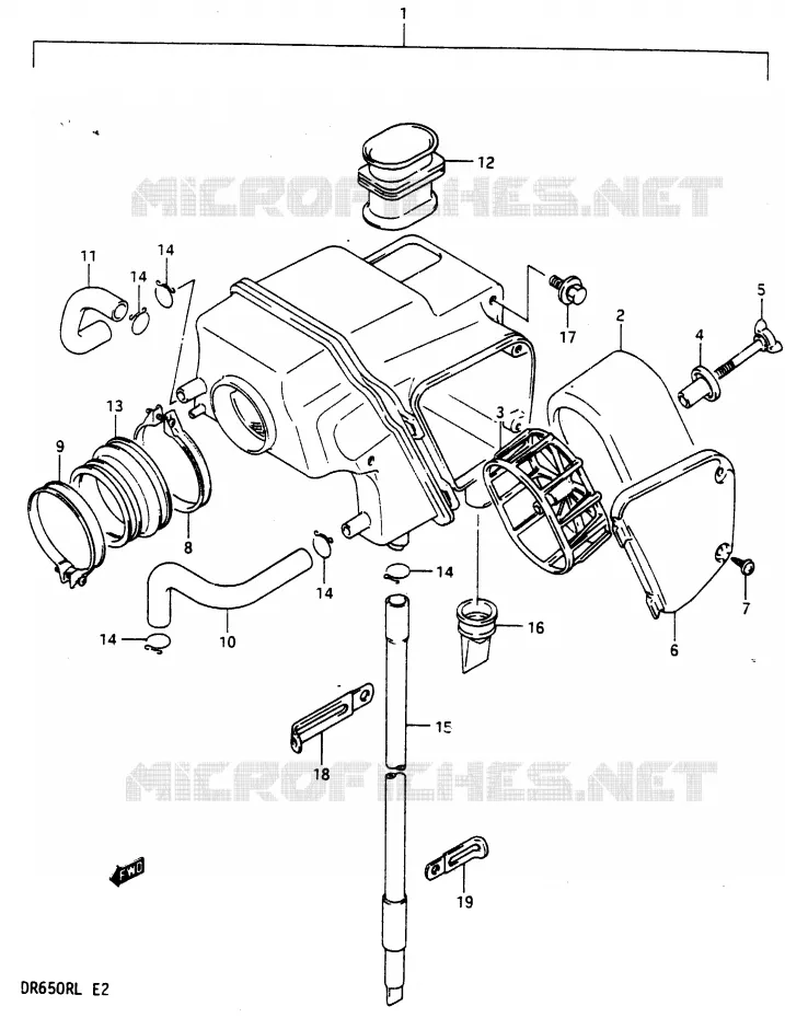 FILTRE A AIR Suzuki MOTO 650 DR 1990  DR650RL(L)