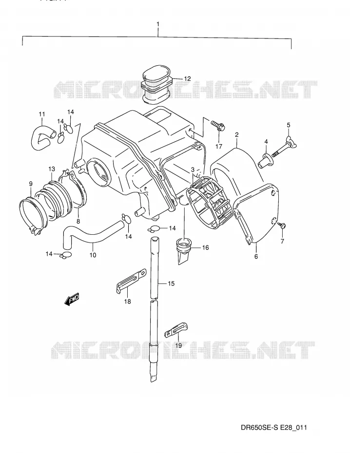 FILTRE A AIR Suzuki MOTO 650 DR 1994  DR650SER(E28)