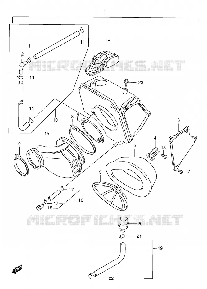 FILTRE A AIR Suzuki MOTO 650 DR 1997  DR650SEUV(E4)