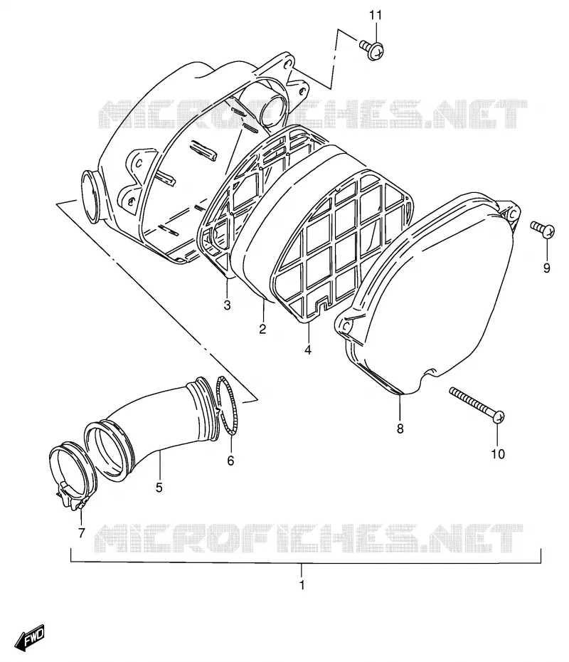 FILTRE A AIR Suzuki MOTO 80 DS 1997  DS80V(E3/E28)