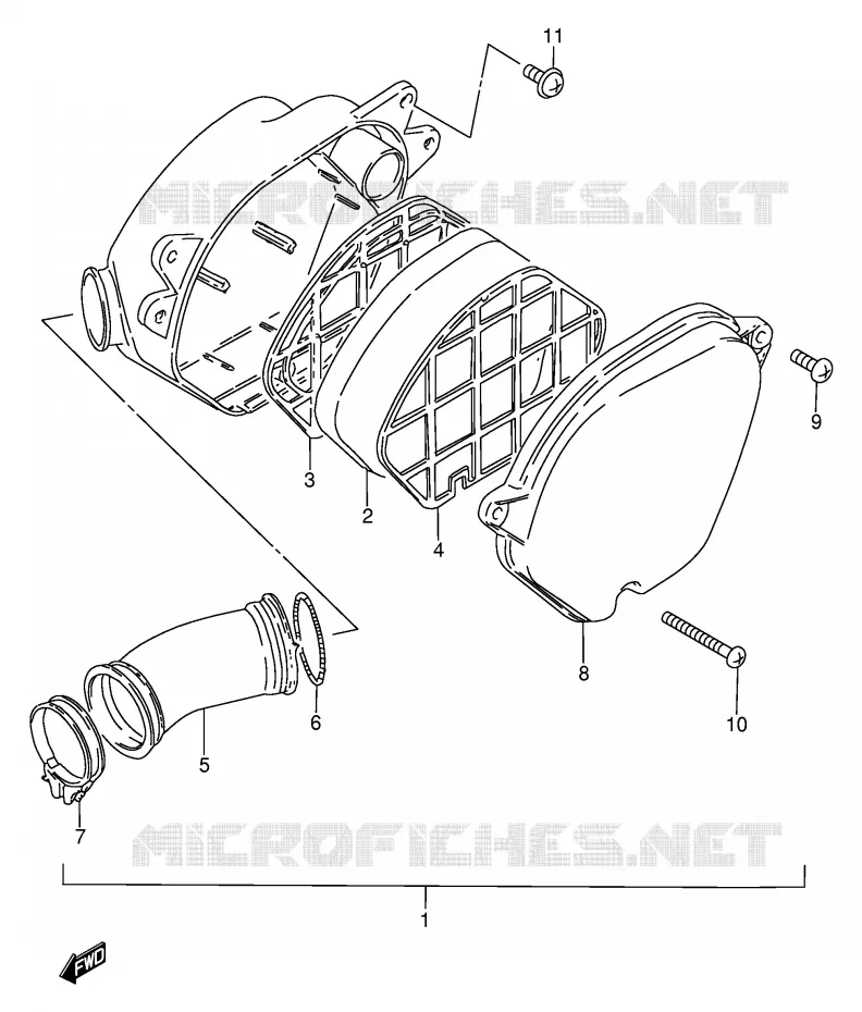 FILTRE A AIR Suzuki MOTO 80 DS 1999  DS80X(E24)