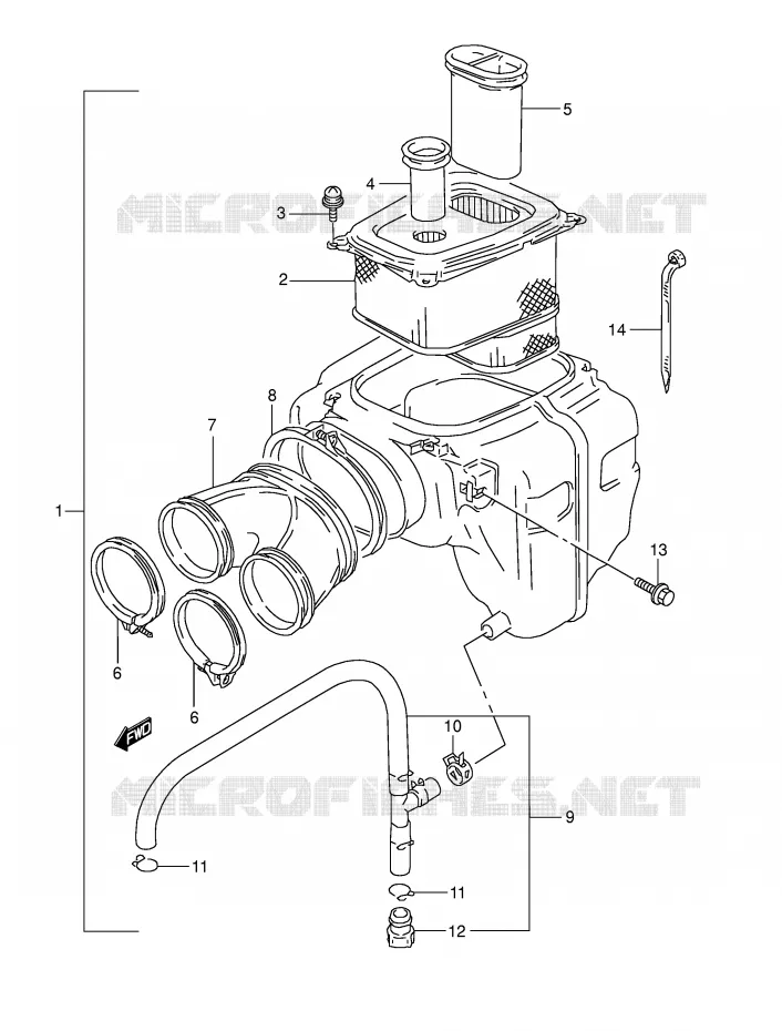 FILTRE A AIR Suzuki MOTO 800 DR 1996  DR800SUT