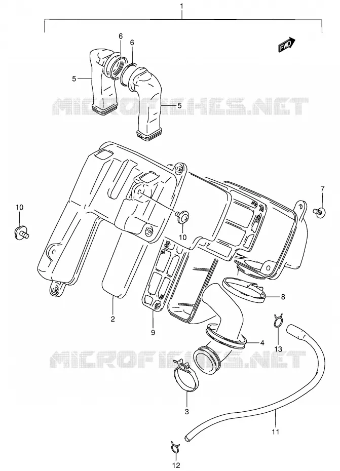 FILTRE A AIR Suzuki SCOOTER 80 FB 1991  FB80M(E1)