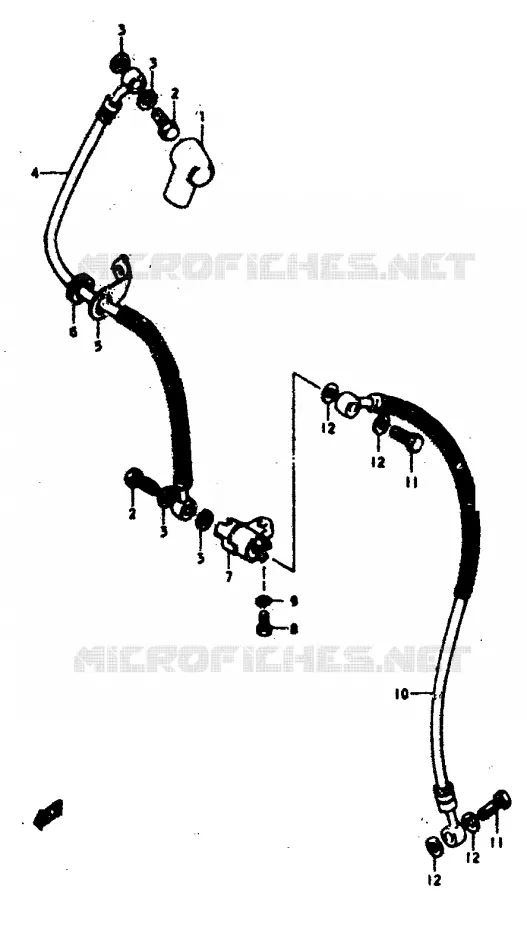 FLEXIBLE DE FREIN Suzuki MOTO 400 GS 1978  GS400C(C/N)