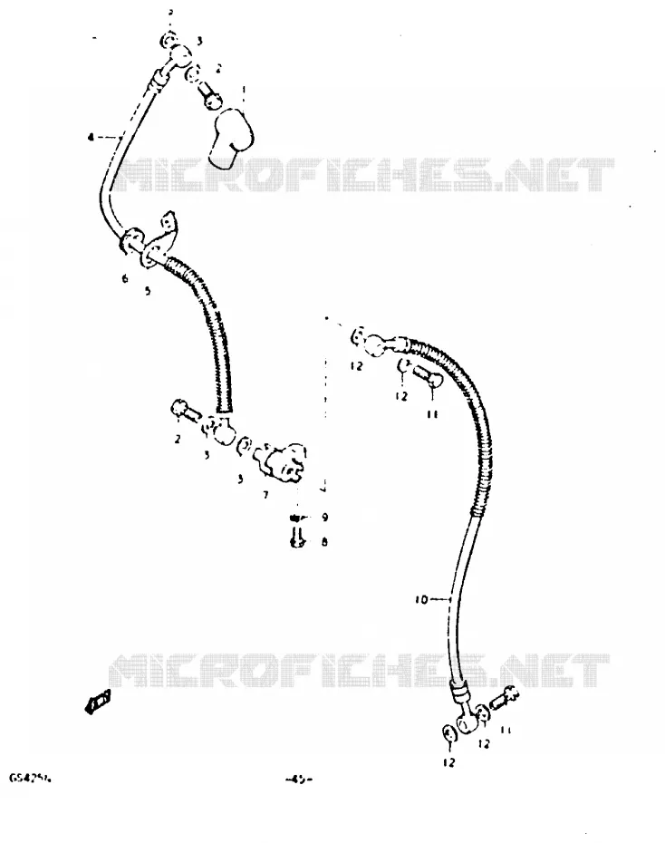 FLEXIBLE DE FREIN Suzuki MOTO 425 GS 1992  GS425EN(N)