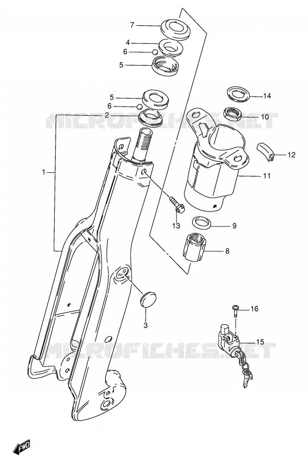FOURCHE AVANT Suzuki SCOOTER 100 FB 1994  FB100DR(E71)