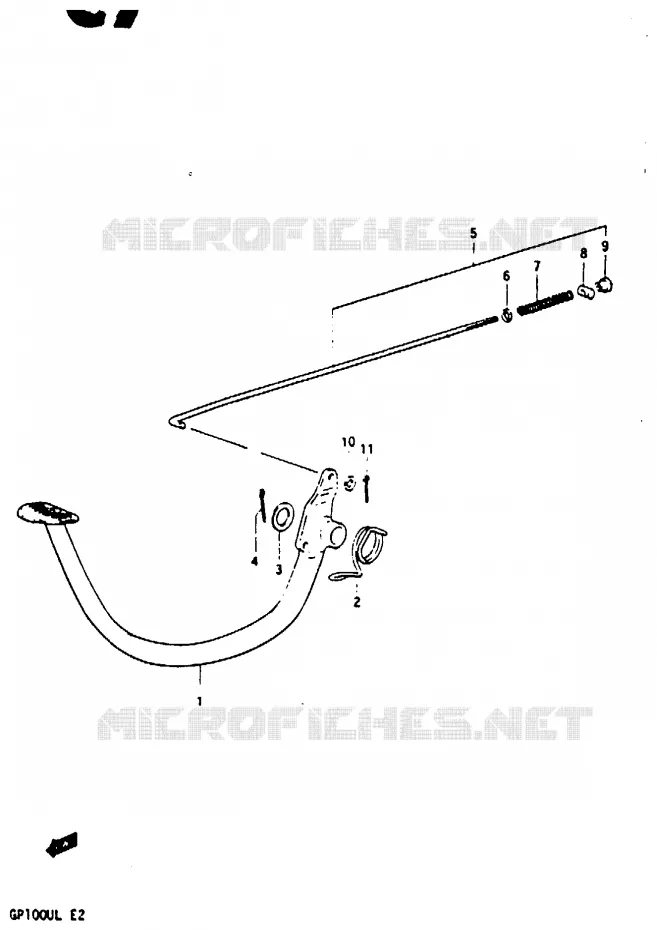 FREIN ARRIERE Suzuki MOTO 100 GP 1983  GP100D(X/D/L)