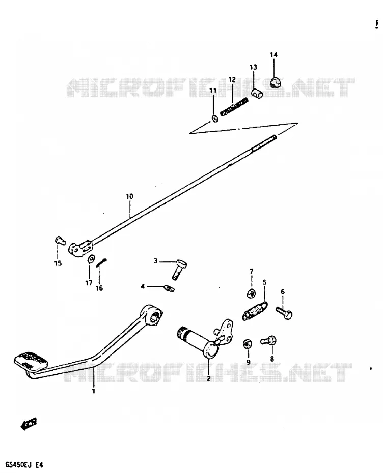 FREIN ARRIERE Suzuki MOTO 450 GS-E 1986  GS450EG(E/F/G/H/J)