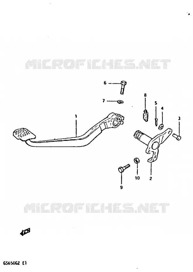 FREIN ARRIERE Suzuki MOTO 650 GS 1982  GS650GZ(X/Z)