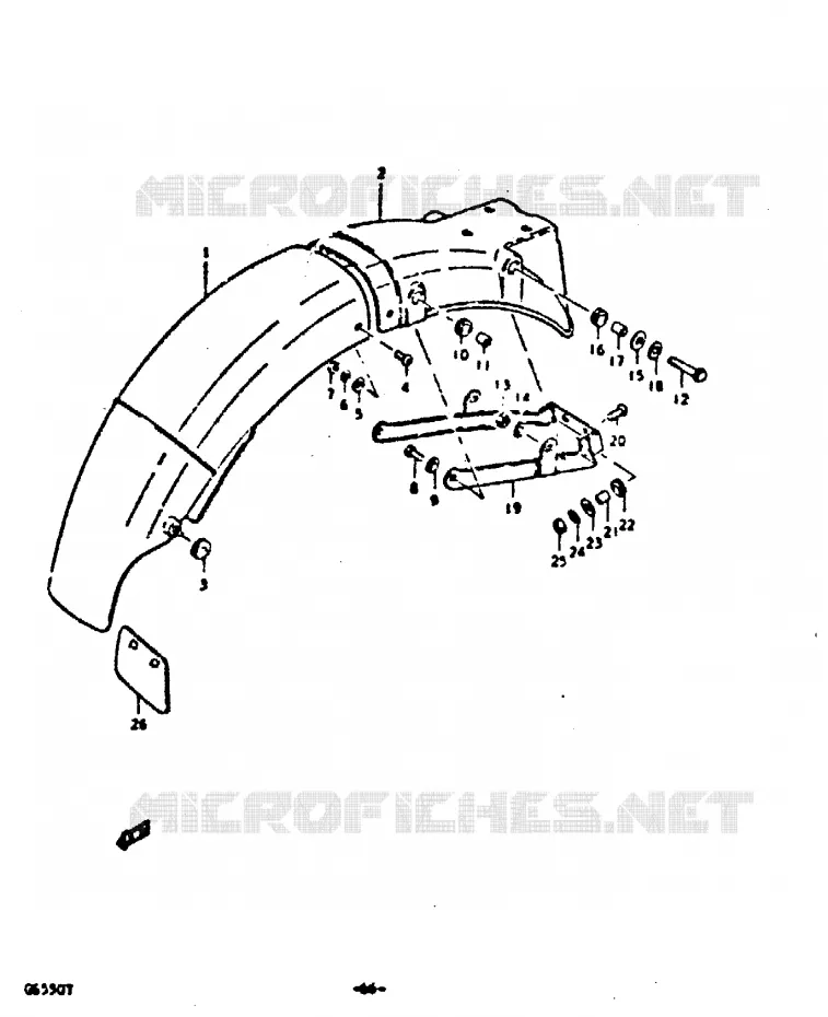 GARDE BOUE ARRIERE Suzuki MOTO 550 GS 1980  GS550T(T)