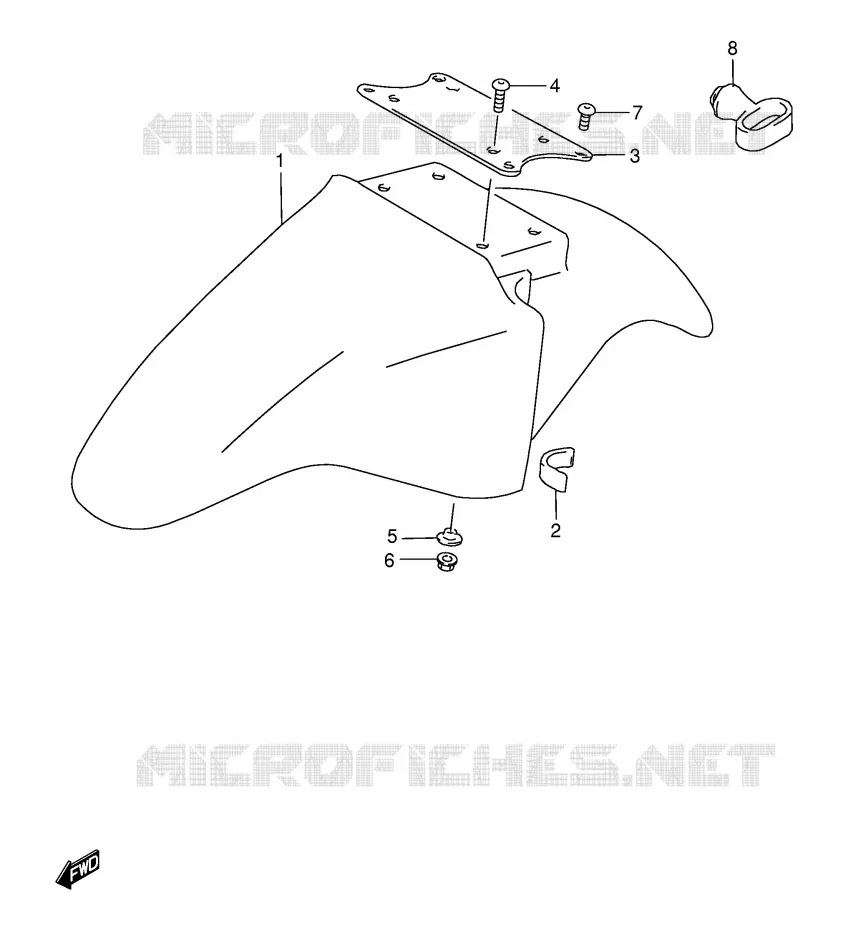 GARDE BOUE AVANT Suzuki MOTO 500 GS-E 2001  GS500HK1(E2)